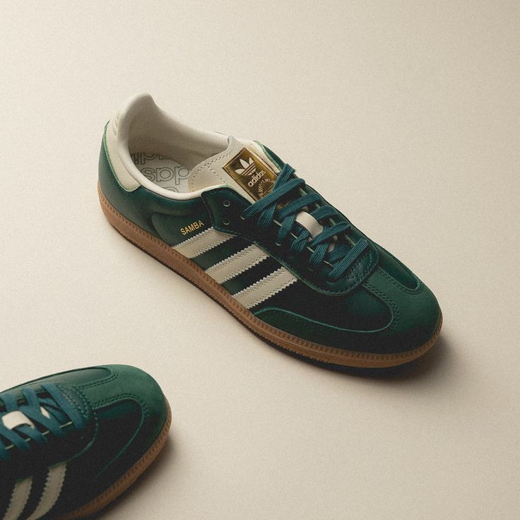 Adidas samba green and white